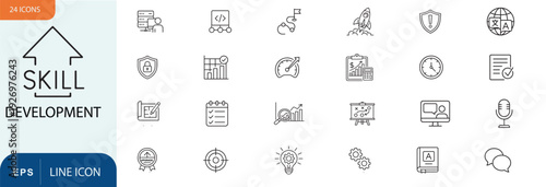 Skill development icons and graphics
