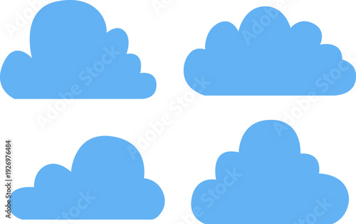 Wallpaper Mural set of cloud icons Torontodigital.ca