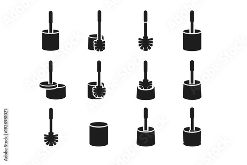 Cylindrical simple tool solid vector icon maintenance generation utility toilet everyday holder
