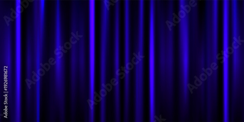 Royal purple velvet curtains background. Closed curtain backdrop for theater stage or cinema, circus. Vector textile room scene screen. Violet fabric drapery wallpaper for award, show, performance
