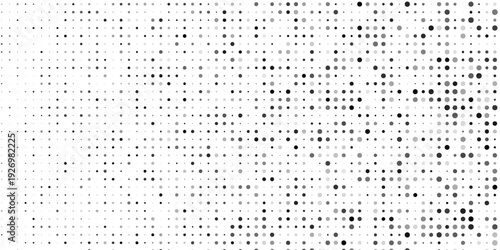 Dotted halftone gradient texture. Vanishing polka dot background. Repeating abstract modern art