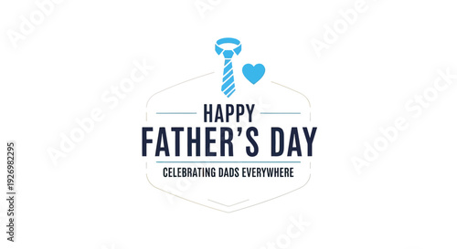Happy Fathers Day Celebration Typography Design.