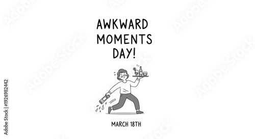 Man Dropping Things in Awkward Pose.