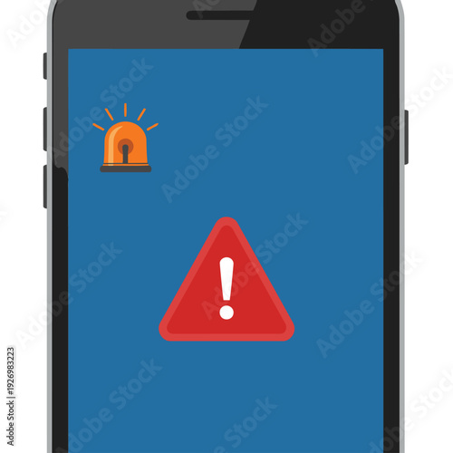 Smartphone displays a hypoglycemia alert with a red warning. Bold, graphic design. Suitable for health, technology, and emergency awareness visuals.