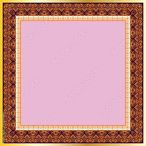 Golden thin frame set. Gold geometric borders in art deco style. Thin linear radiance rectangular shape collection. Yellow glowing shiny boarder element pack. Vector bundle for photo, cadre, poster