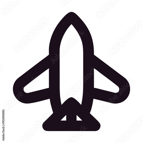 Modern Airplane Icon Set – Minimal Aircraft Silhouette Vector Collection for Travel and Aviation Design