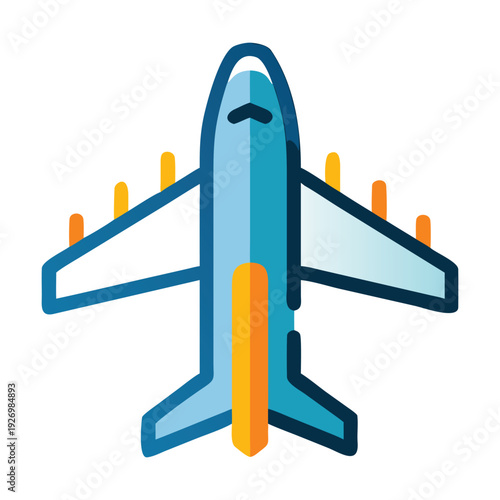 Modern Airplane Icon Set – Minimal Aircraft Silhouette Vector Collection for Travel and Aviation Design