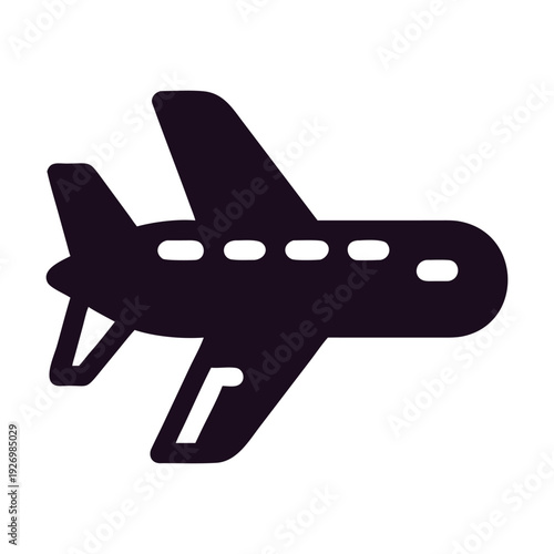 Modern Airplane Icon Set – Minimal Aircraft Silhouette Vector Collection for Travel and Aviation Design