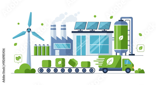 Eco-Friendly Factory: Renewable Energy, Sustainable Manufacturing, and Green Logistics Supply Chain