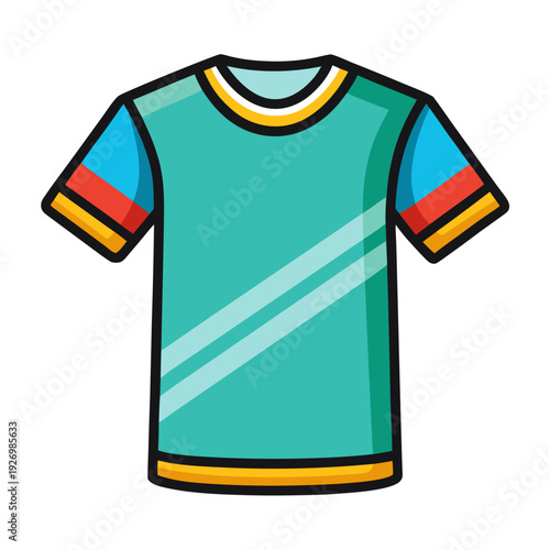 Quick dry summer t shirt isolated on white background vector illustration