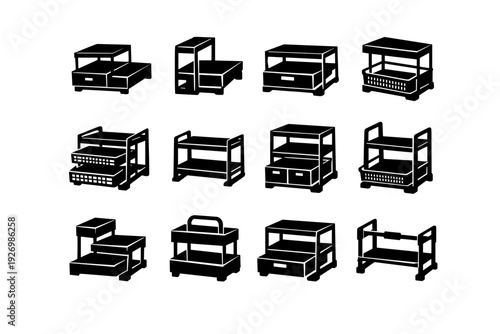 Vector utility organizer simple form clean icon minimal image filled generation solid