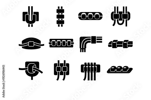 Simple vector generation icon wire image clip solid utility geometry clean wall