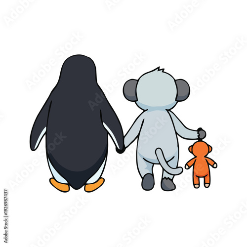 Emotional Punch Monkey with Nihilist Penguin, Sad Penguin and Sad Monkey, Sad Punch Baby Monkey And Penguin, Emotional Plush Toy Monkey & Penguin Design, but why penguin design, Viral Penguin animal. 