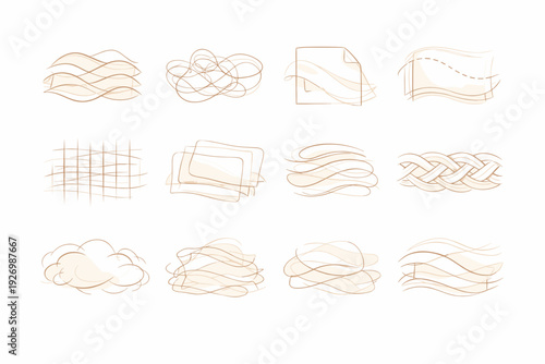 Quiet layering generation redraw vector shroud trace airy simple image overlapping icon