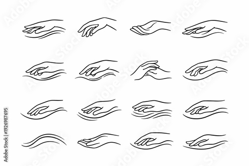 Gesture delicate vector motion trace freehand tender image quiet icon simple generation