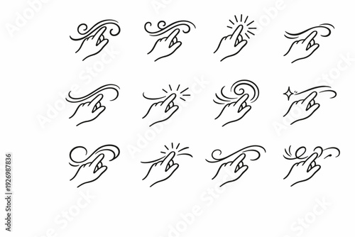 Emphasis mark flourish embellish image vector simple line trace decorative icon generation