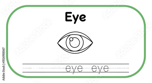 Eye tracing worksheet for kids learning to write