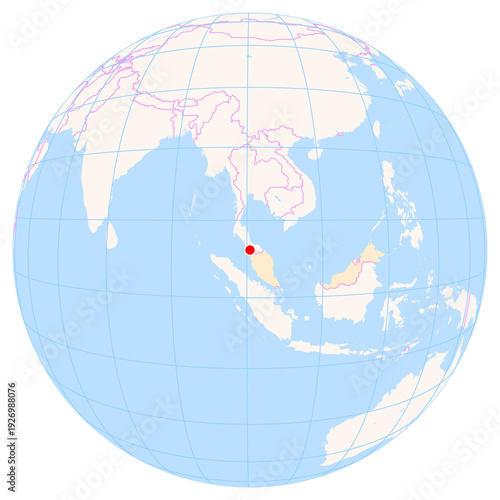 Картината върху платно Location Map of Sultan Abdul Halim Airport (Alor Setar, Kedah, Malaysia)