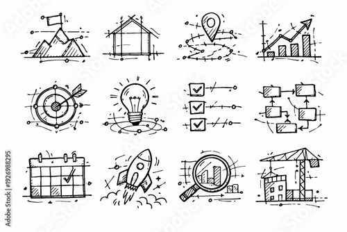 Simple warped drifting guide generation flawed broken image icon crooked vector points