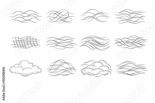 Generation trace simple layers smooth stroke airy buildup image weave vector pale