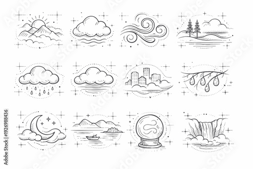 Generation image trail icon guiding layout markers vector kind light guide simple