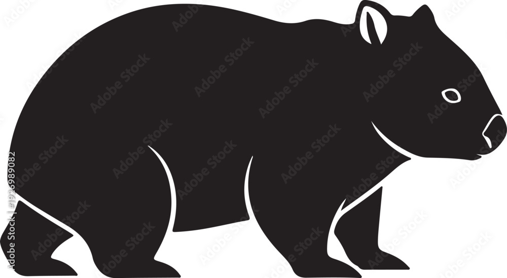 Fototapeta premium Wombat silhouette
