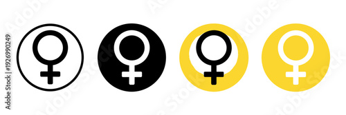 Female gender symbols in circles