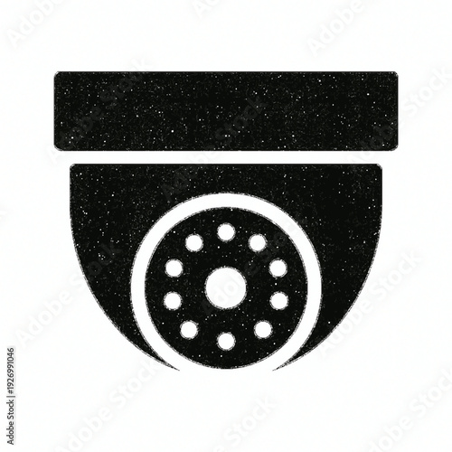 Minimalist Black Security Camera Icon for Modern Surveillance Systems