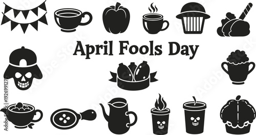April fools day icon collection