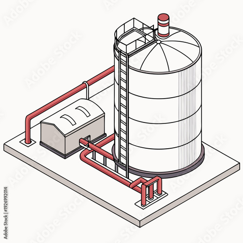 Industrial storage tank and generator system