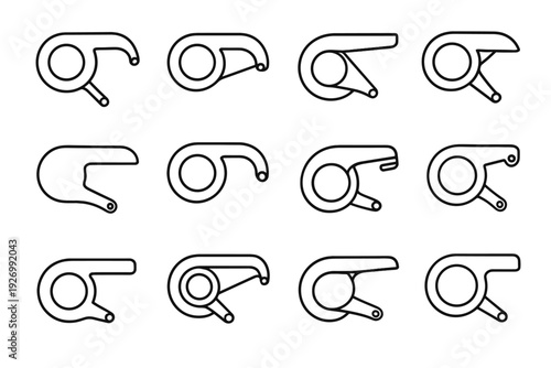 Curved bike chain grease safety guard modern casing vector bicycle clean icon