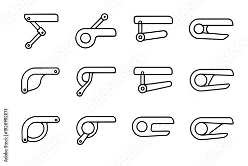 Fit points casing drivetrain guard bike precise adaptable vector icon accessory chain