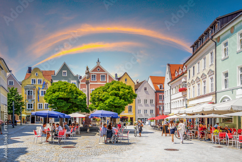 Altstadt, Weilheim Oberbayern, Deutschland 