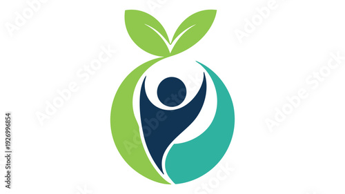 Symbol of human growth within a nurturing environment