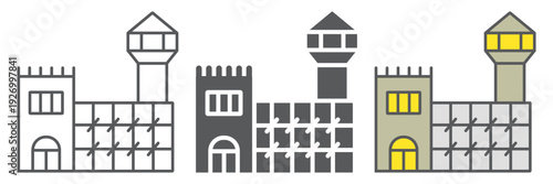 Prison line icon, cell and arrest, jail sign, vector graphics, a linear pattern on a white background.