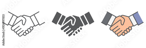 Handshake line icon, shake and agreement, diplomacy sign, vector graphics, a linear pattern on a white background.