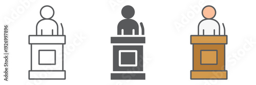 Witness line icon, justice and law, defendant sign, vector graphics, a linear pattern on a white background.