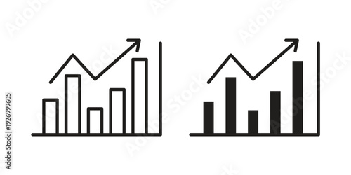 Stagflation icon vector on trendy design. Outline vector stock illustration.