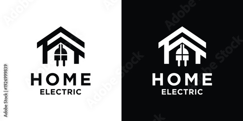 Home Electric Logo Design A Modern and Minimalist Concept.