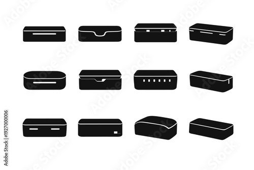 Interior icon design storage clutter home generation visual image neutral simple box