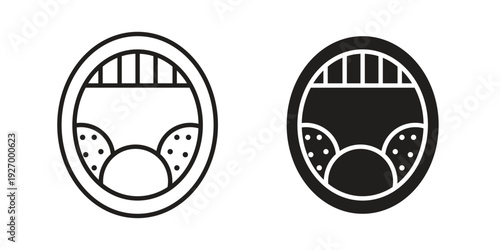 Tonsillitis icon vector on trendy design. Outline vector stock illustration.
