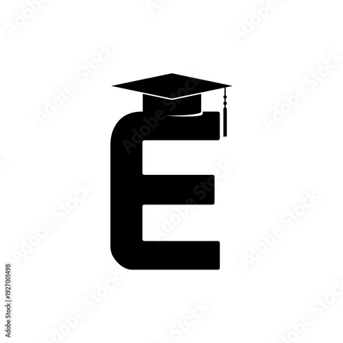 Letter E logo icon isolated on white background