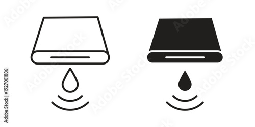 Water sensor icon vector on trendy design. Outline vector stock illustration.