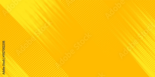 Top Retro comic yellow background raster gradient halftone effect dotted speech shine