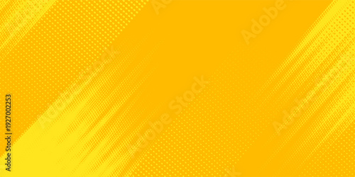 Top Retro comic yellow background raster gradient halftone effect dotted speech shine