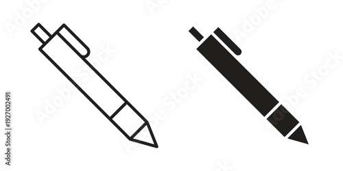 Write icon vector on trendy design. Outline vector stock illustration.