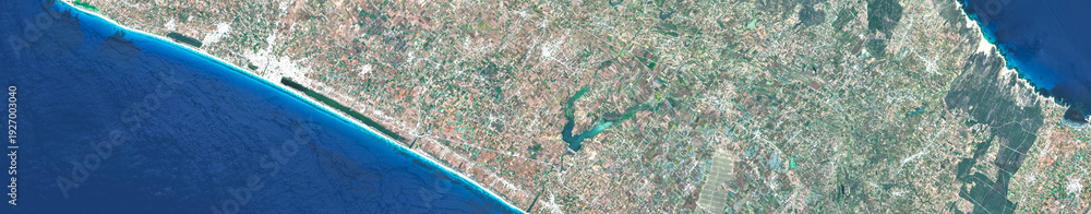 Fototapeta premium Tunis on open data satellite image