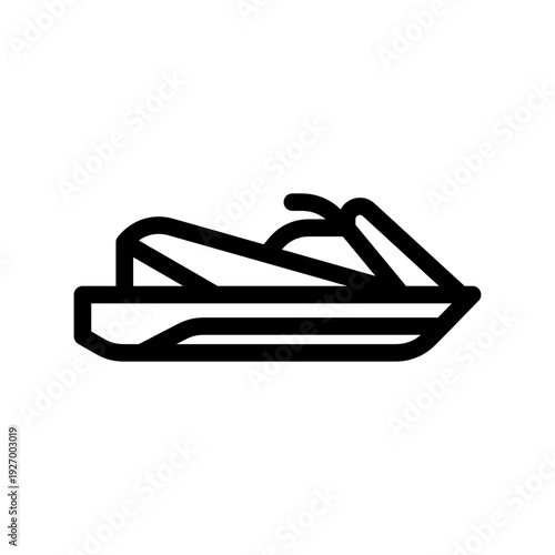 Jetski line icon illustration by Transport icon set