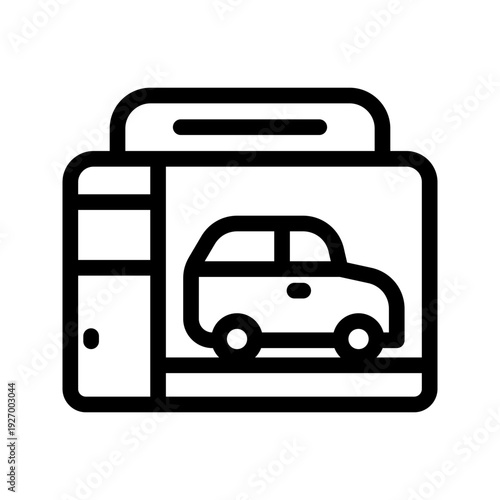Showroom line icon illustration by Transport icon set