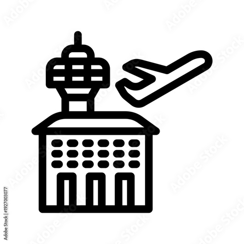 Airport line icon illustration by Transport icon set